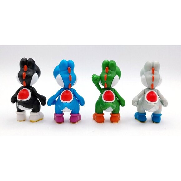 Lot of 4 Yoshi World of Nintendo 2.75" Figure Super Mario Bros JAKKS Pacific - Picture 3 of 3
